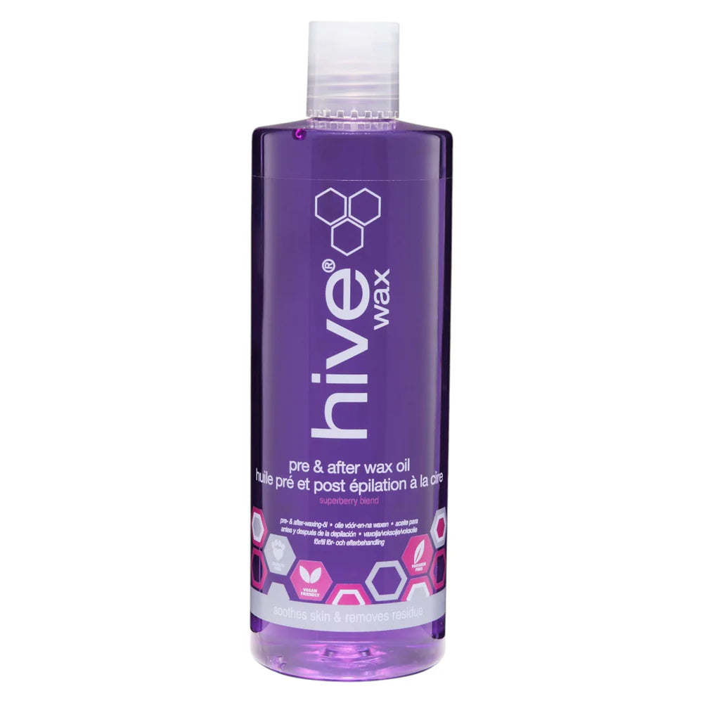Hive Wax Pre & After wax Oil - Superberry  - 400ml - Tulipa Hair & Beauty 