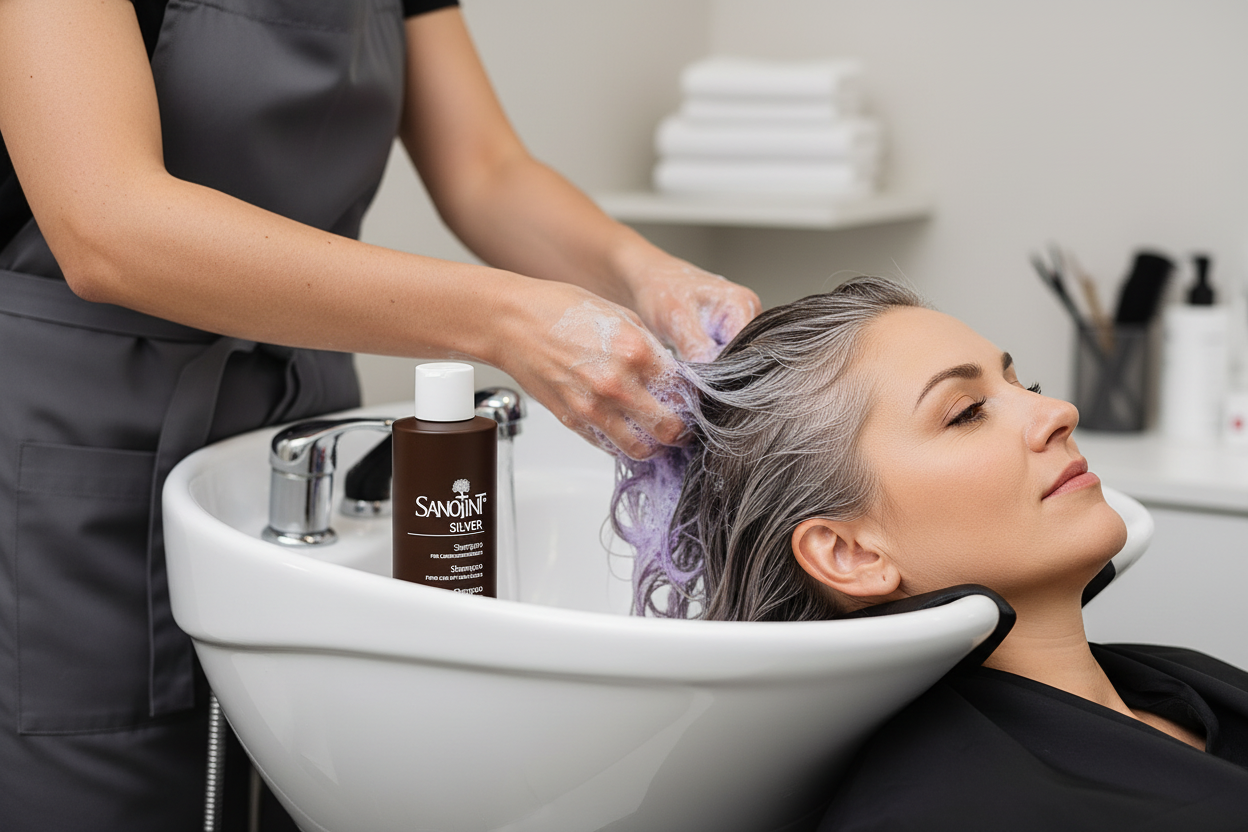Sanotint silver shampoo for after care 
