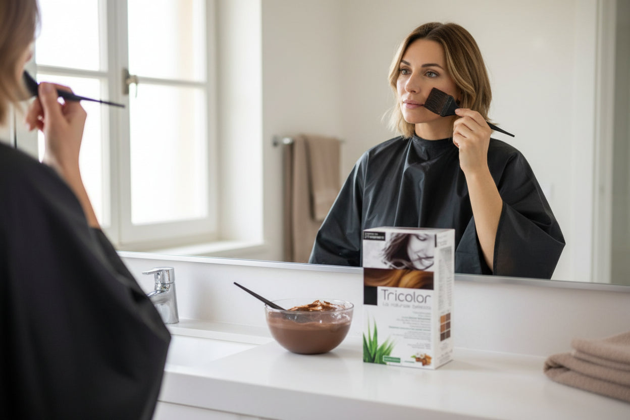 Tricolor 5.32 chocolate Hair Dye Ammonia-Free Permanent Hair Color with Natural Extracts for a Radiant chocolate brown Shade