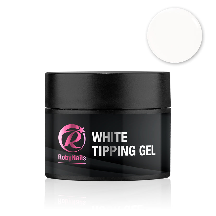 RobyNails White Tipping Gel – Professional Bright White Gel for French Manicures
